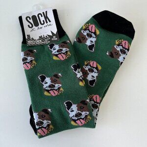 Sock it to me - Dog Socks - Men’s Green - Bulldog